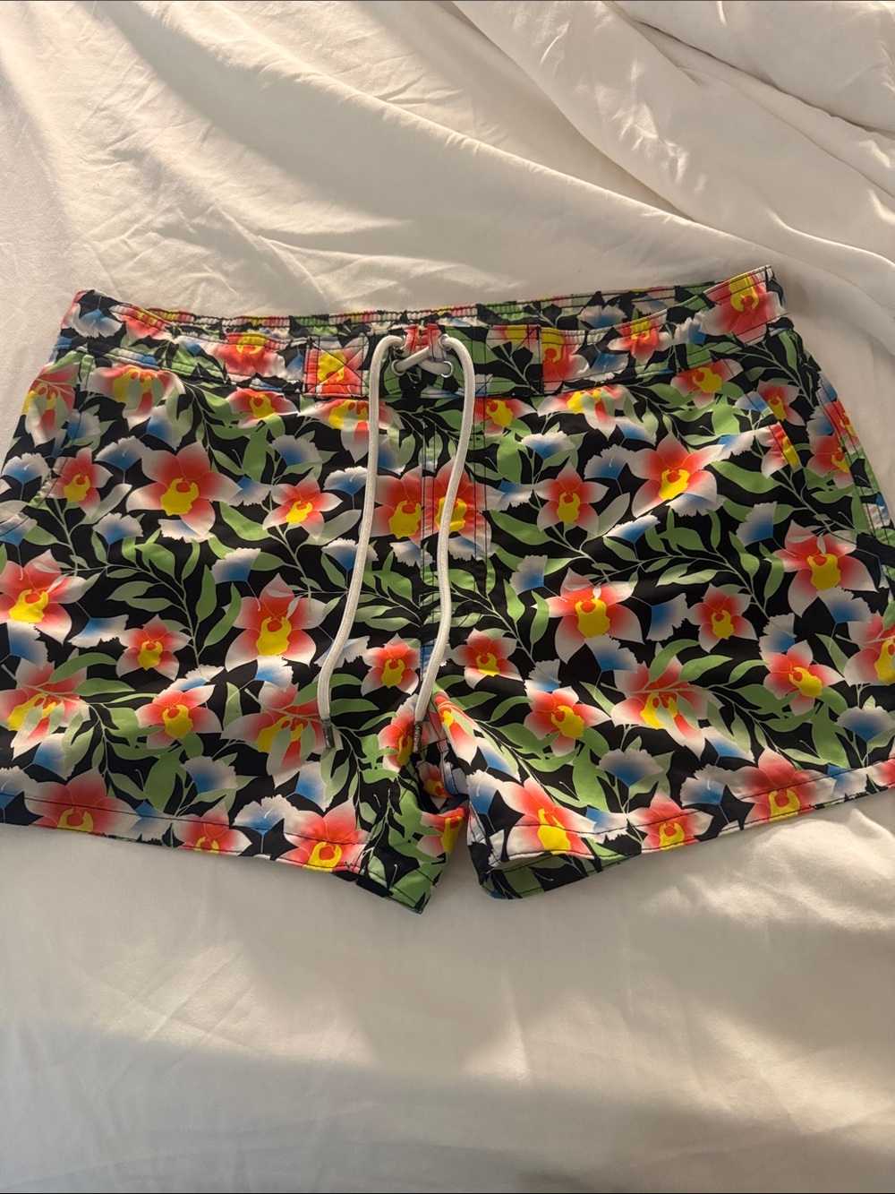 Floral Drawstring mens 2xist Shorts - Black Multi